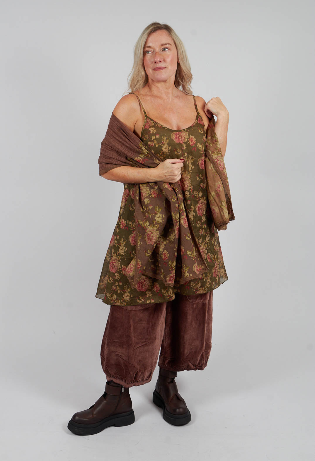 Lea Tunic in Coton Mousse Fleurs