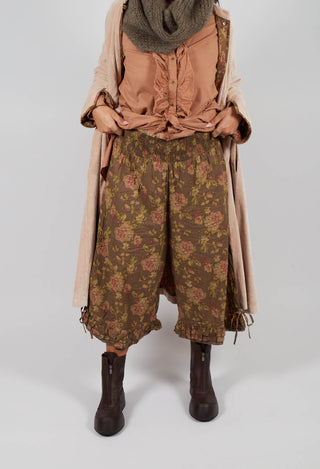 Robert Trousers in Coton Havane Fleurs