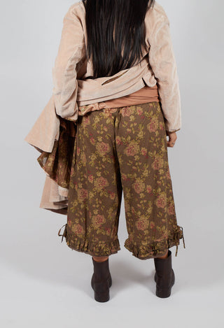 Robert Trousers in Coton Havane Fleurs