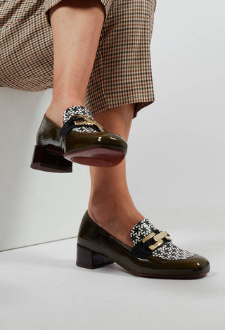 Ranci Slip On Shoes in Olive and Spark Black