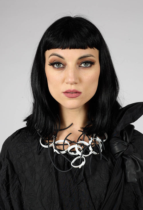 Mire Necklace in Black and White