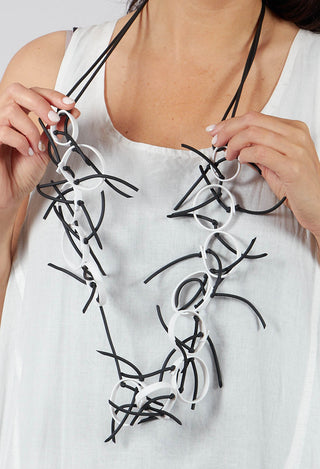 Mire Necklace in Black and White