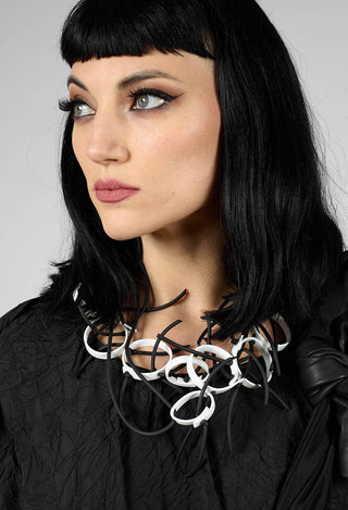 Mire Necklace in Black and White
