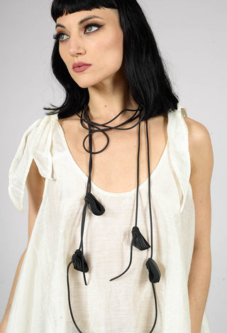 Zip Necklace in Black and Gold