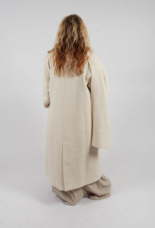 Draped Coat in Lana