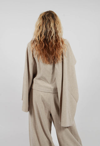 Draped Blouse in Lana