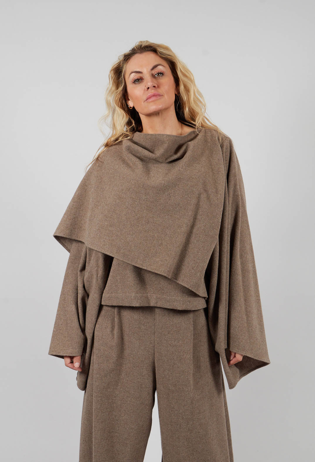 Draped Blouse in Mud