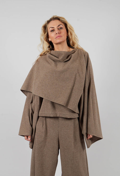 Draped Blouse in Mud