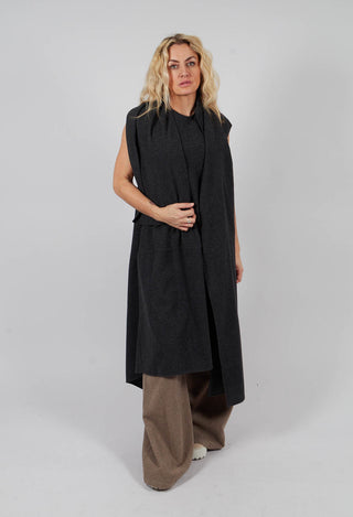 Back Neckline Dress in Carbone