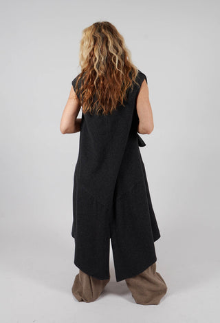 Back Neckline Dress in Carbone