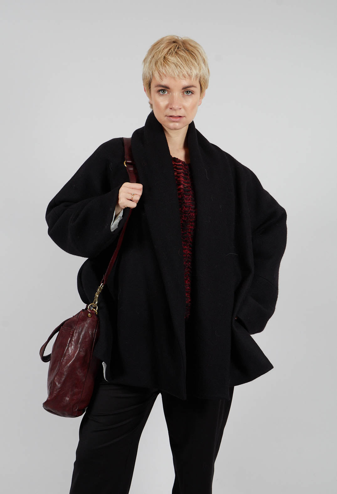 Warm Wool Jacket in Nero