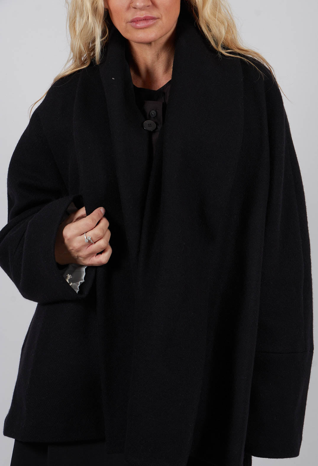Warm Wool Jacket in Nero