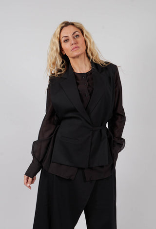 Shirt with Waistcoat in Nero