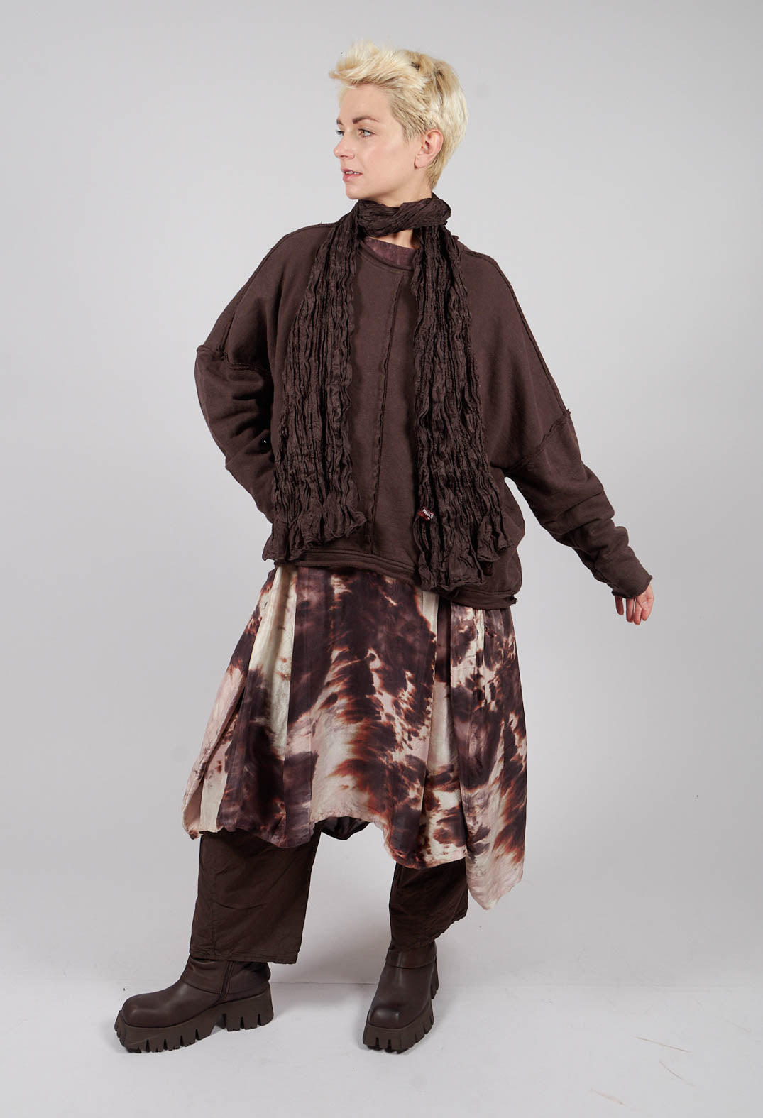 Crash-Scha scarf in Choco