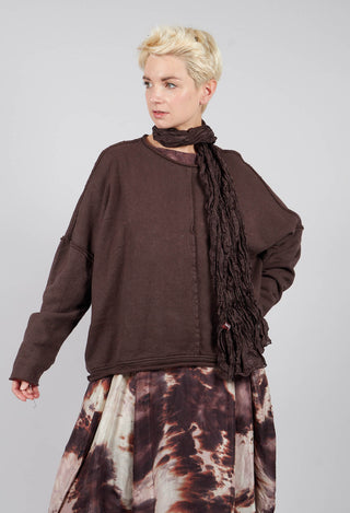 Quallied shirt in Choco