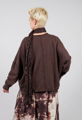 Quallied shirt in Choco