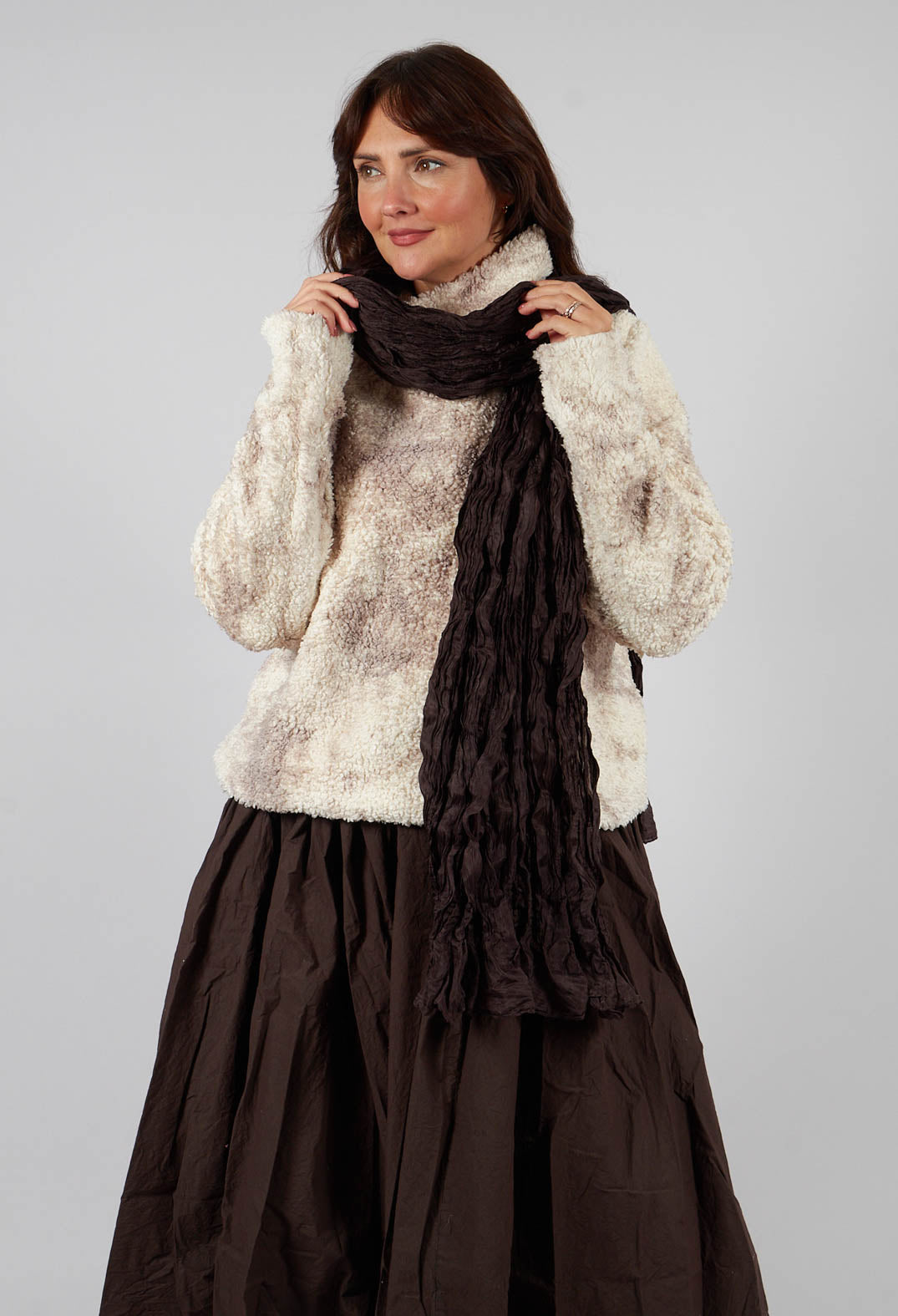 Riesencras scarf in Choco
