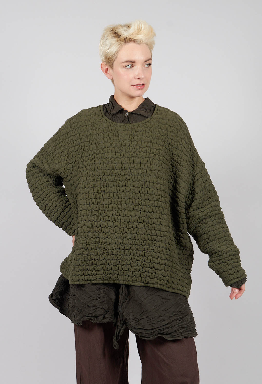 Mückent pullover in Lorbeer