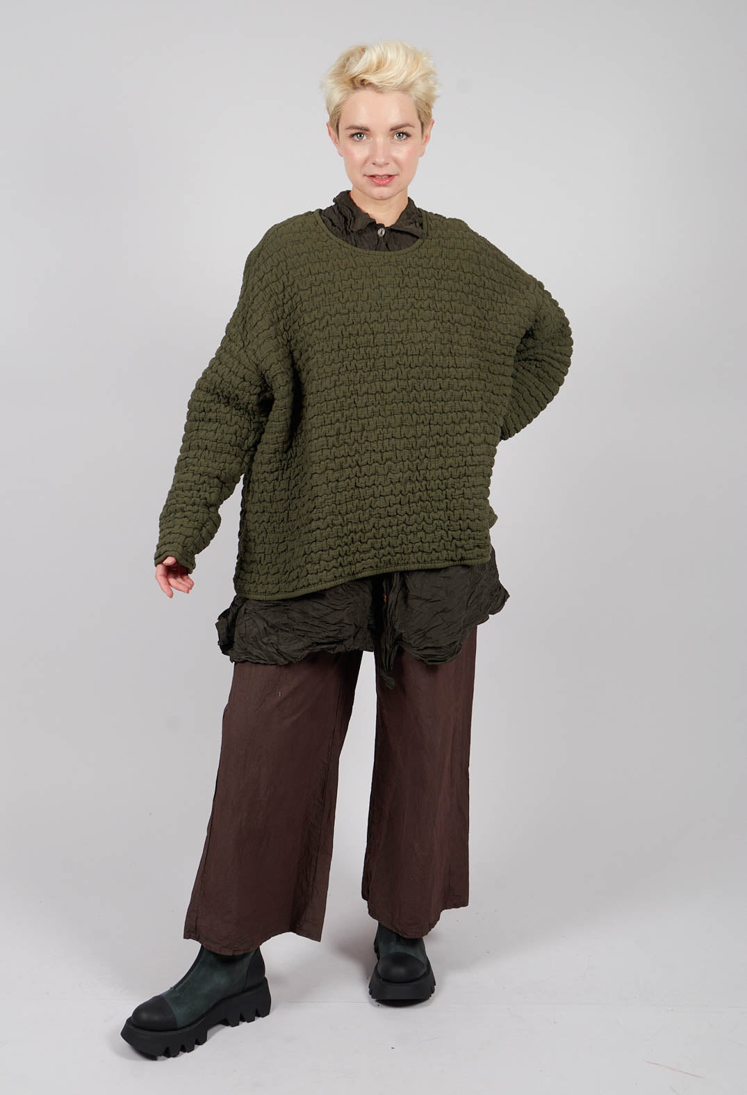 Mückent pullover in Lorbeer