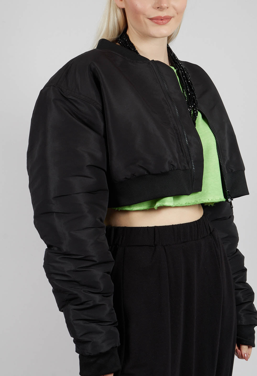 The Short Bomber in Black