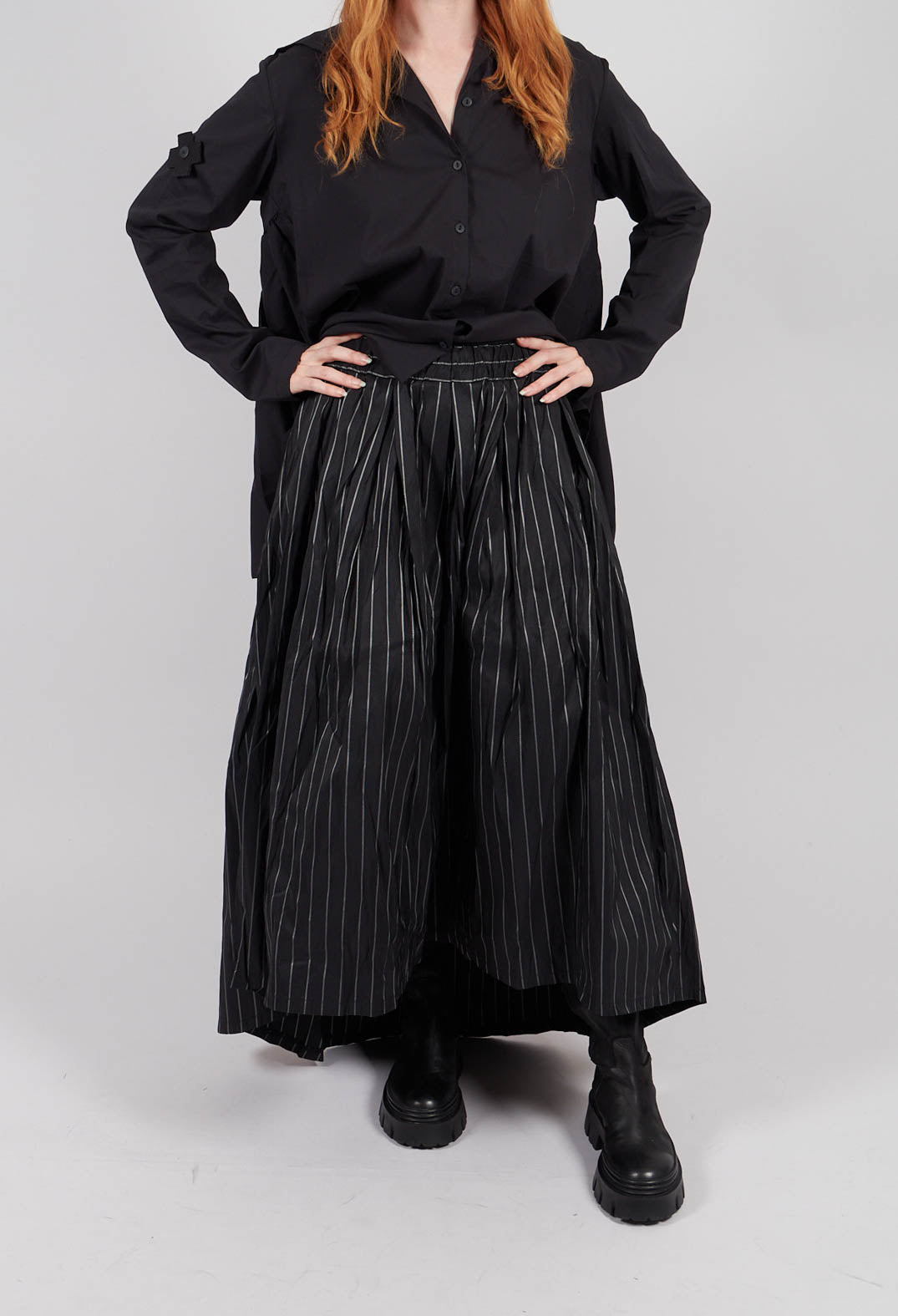A New T Skirt in Pinstripe