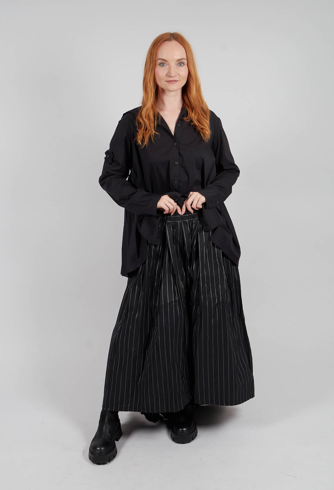 A New T Skirt in Pinstripe