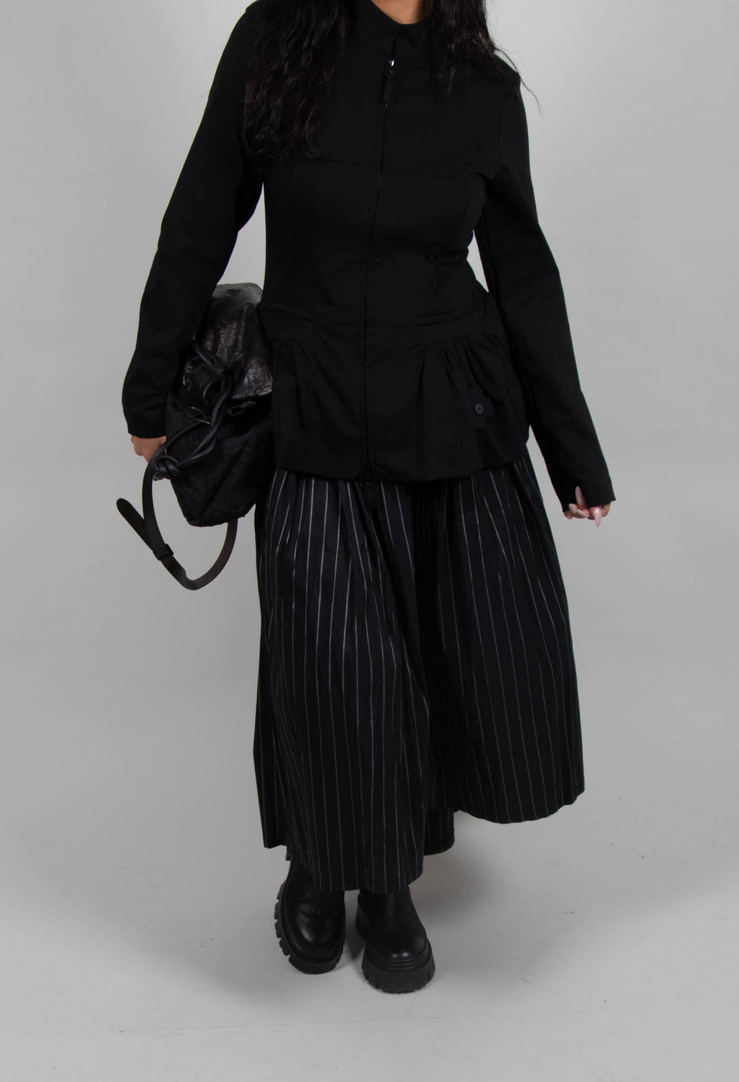 A New T Skirt in Pinstripe