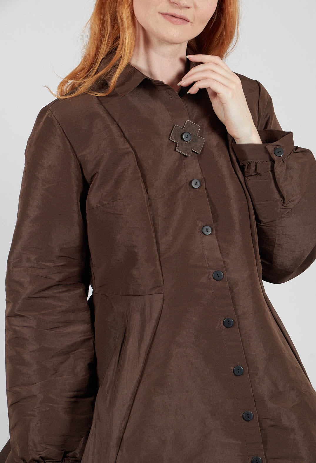 T Blouse in Chocolate