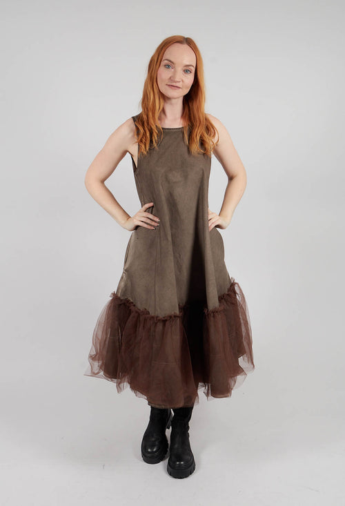 Mesh Dress in Chocolate