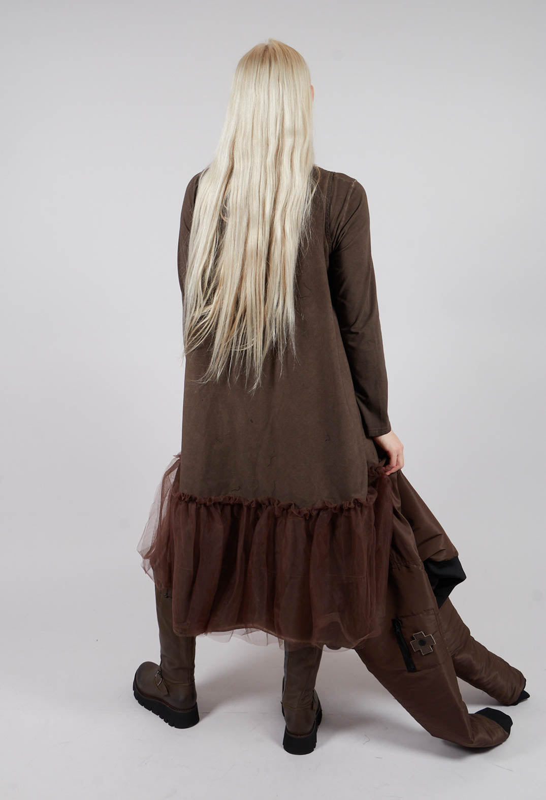 Mesh Dress in Chocolate