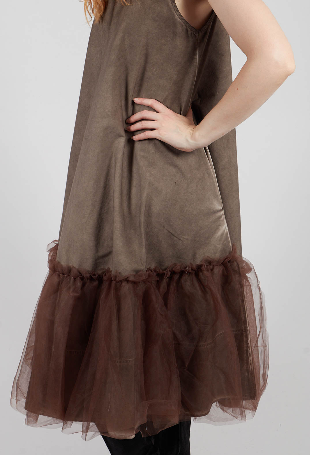 Mesh Dress in Chocolate