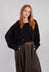 Wide Short Sweater in Black