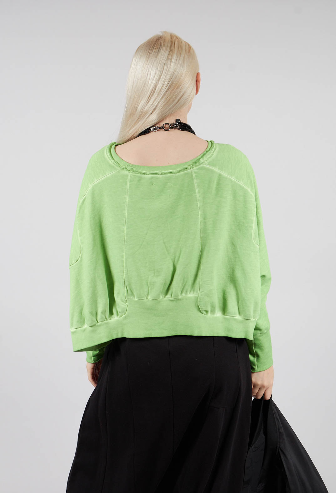 Wide Short Sweater in Pistachio