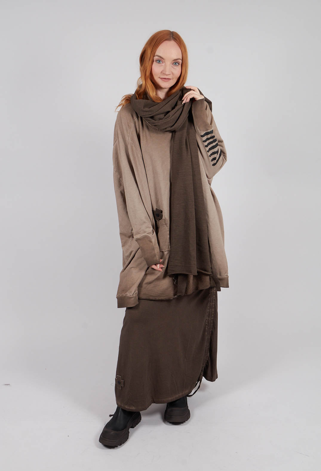 Sweat Scarf in Chocolate