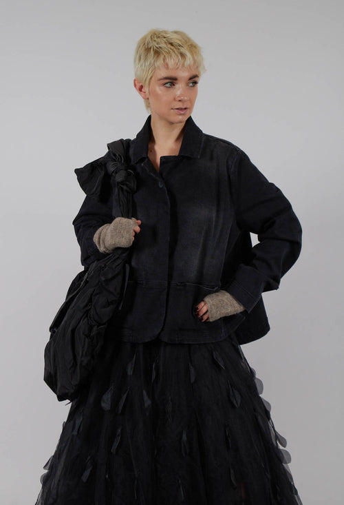 Honey Denim Jacket in Black