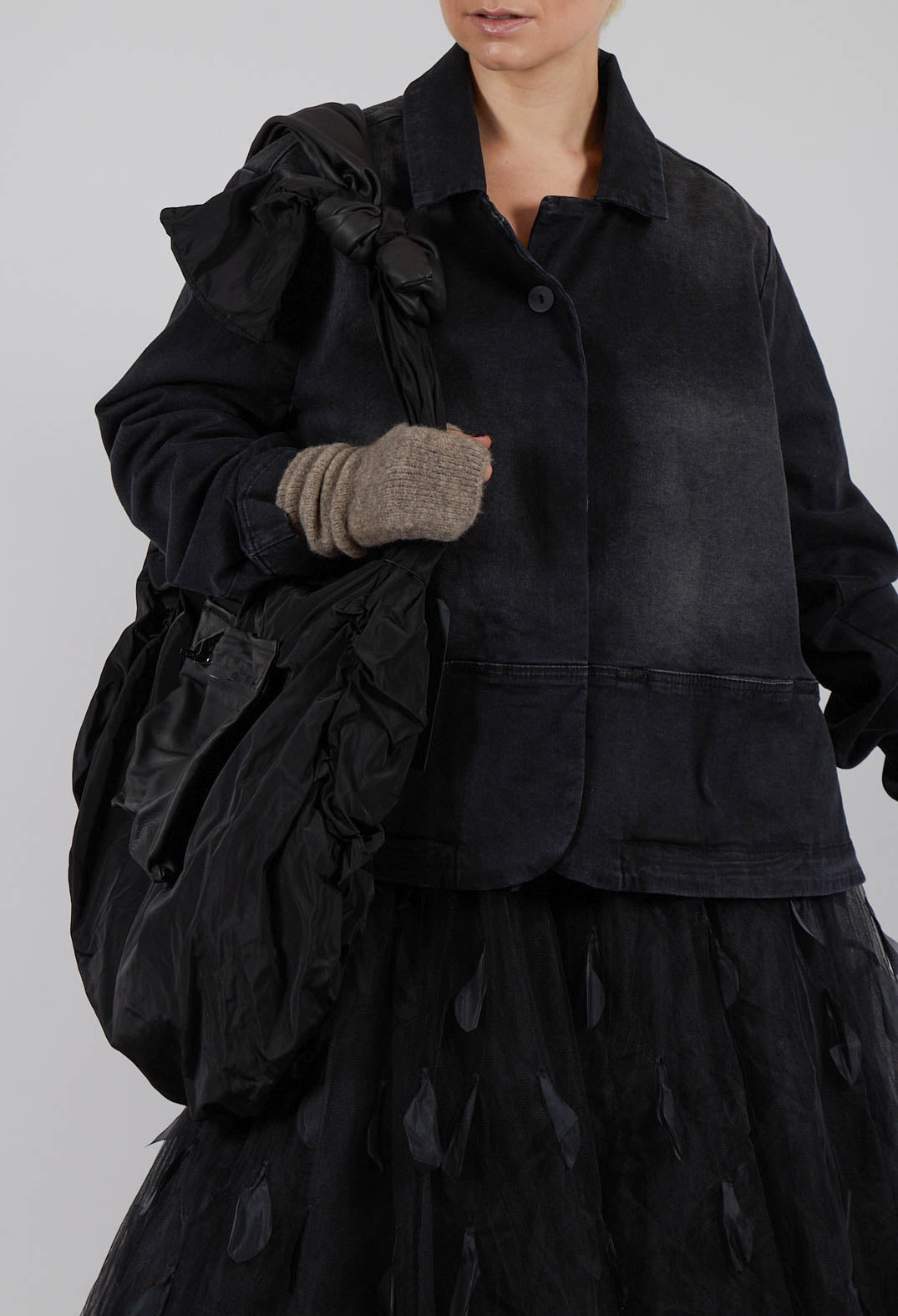 Honey Denim Jacket in Black