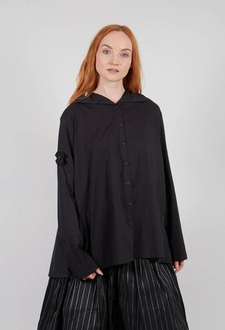 Pleated Blouse in Black