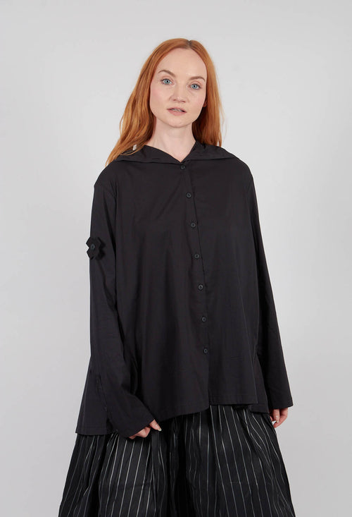 Pleated Blouse in Black