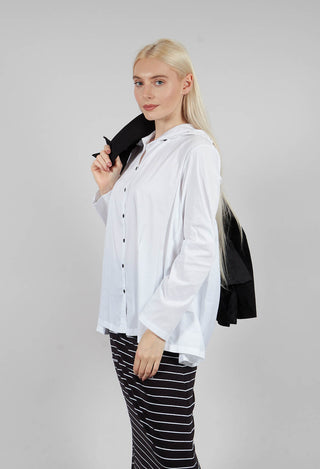Pleated Blouse in White