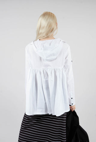 Pleated Blouse in White