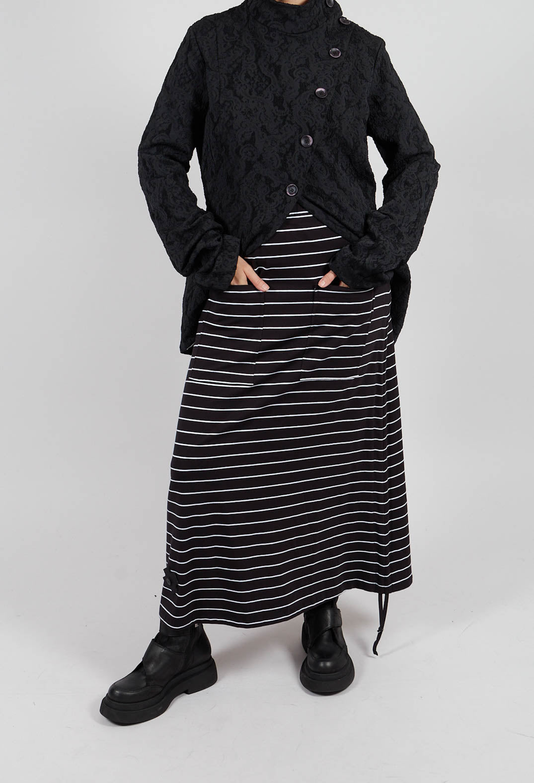 Pen Skirt Three in Pinstripe