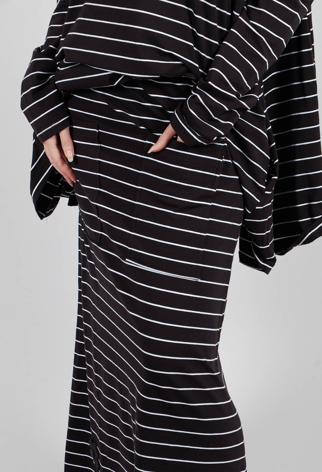 Pen Skirt Three in Pinstripe