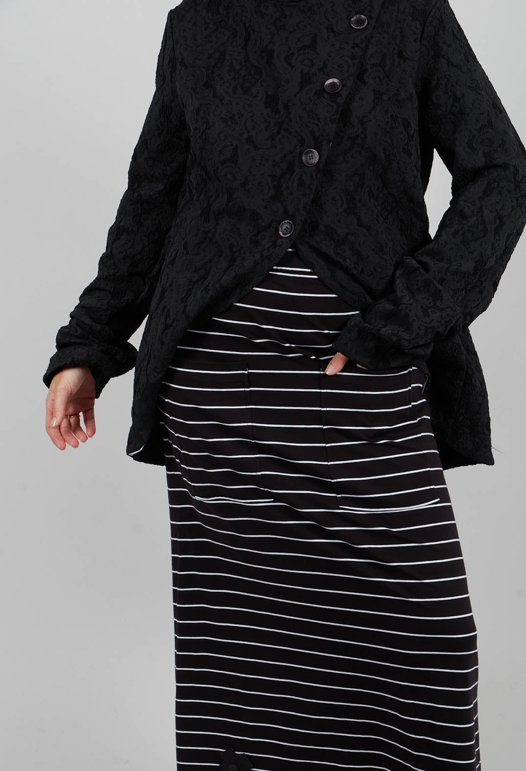 Pen Skirt Three in Pinstripe