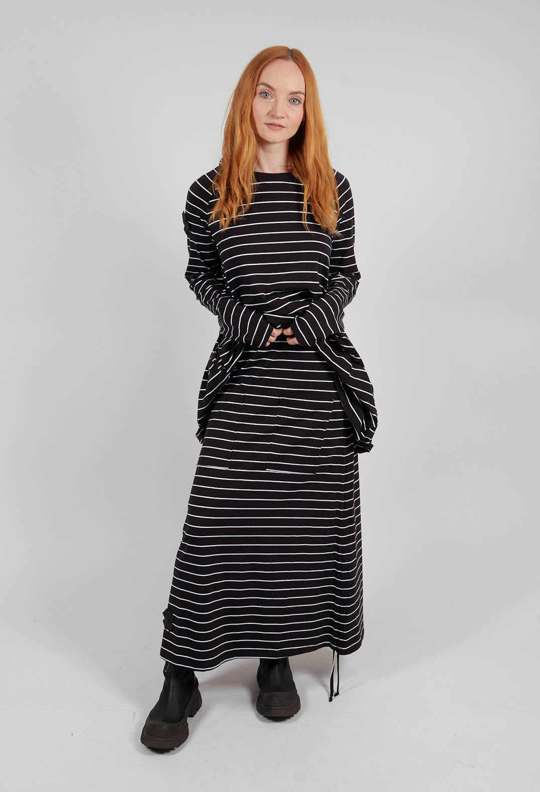 Pen Skirt Three in Pinstripe