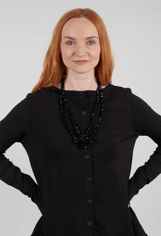 Across Long Necklace in Black