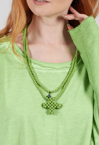 Across Long Necklace in Pistachio