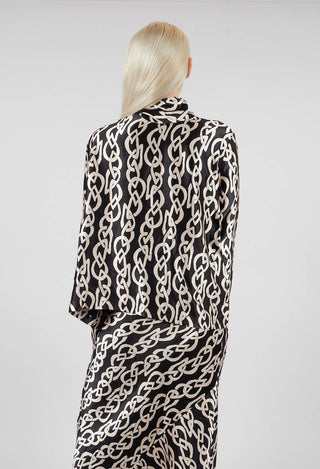 Noce Blouse in Black and Beige
