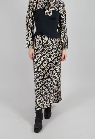 Fuba Skirt in Black and Beige
