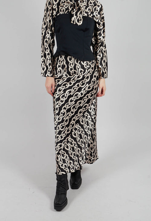 Fuba Skirt in Black and Beige
