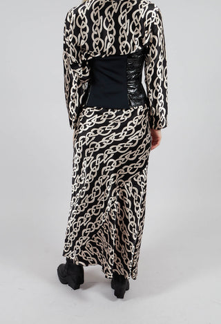 Fuba Skirt in Black and Beige
